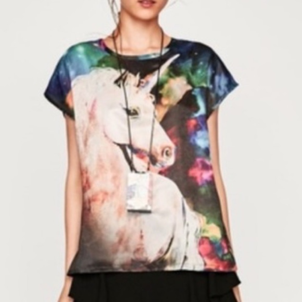 Zara Unicorn Top - M